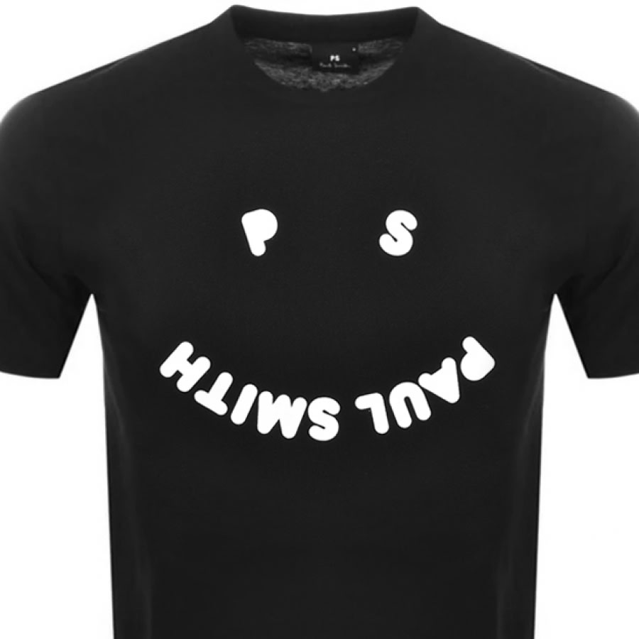Alternative Image for ProductPS By Paul Smith Happy Smile Logo T Shirt Black2